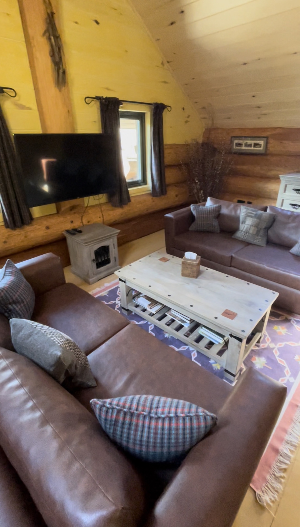 The living room in the loft